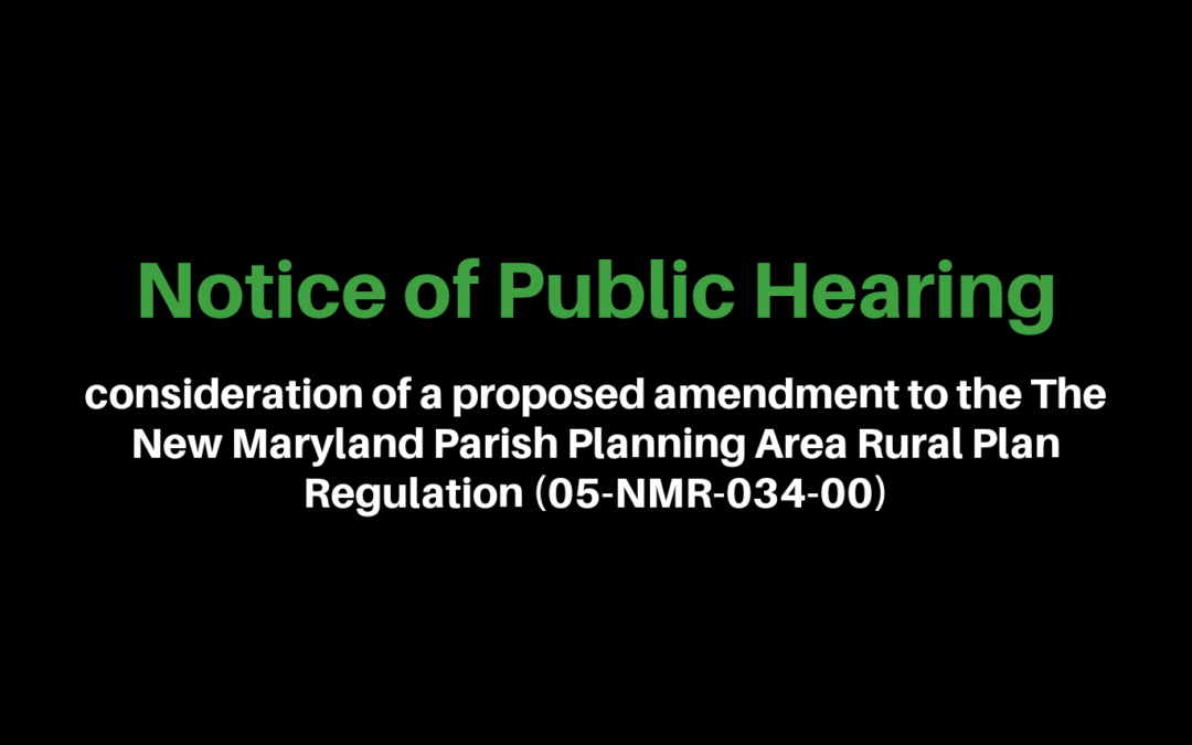 Notice of Public Hearing – 847 Charters Settlement Rd